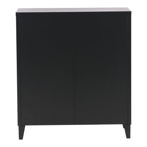 Dulap metalic Oripaa 90 x 80 x 33 cm otel negru mat [en.casa]