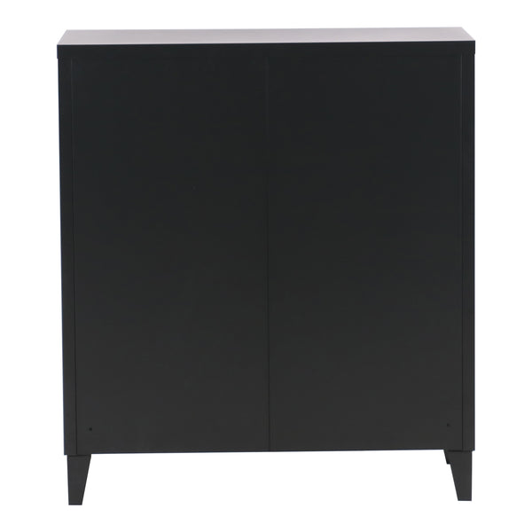 Dulap metalic Oripaa 90 x 80 x 33 cm otel negru mat [en.casa]