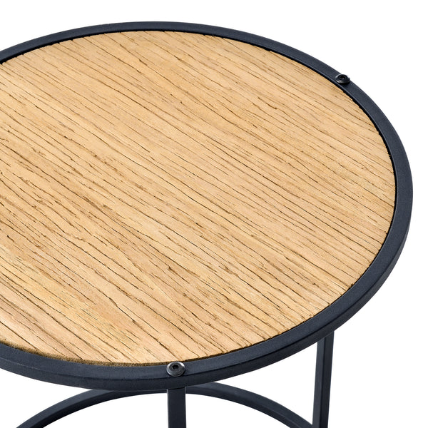 Masute living Moriusaq set 2 bucati forma rotunda [en.casa]