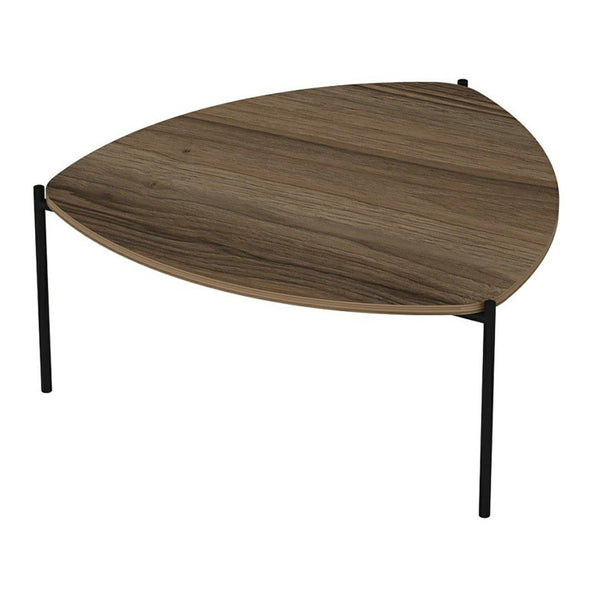 Masă de cafea Gladsaxe 40x90x89 cm aspect nuc / negru [en.casa]