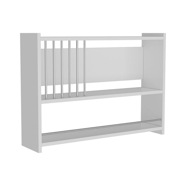 Raft de perete Helsingor alb 15kg cu 3 polite depozitare [en.casa]