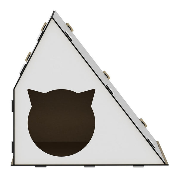Casuta pisici  Lani 40x42x40cm mdf alb [en.casa]