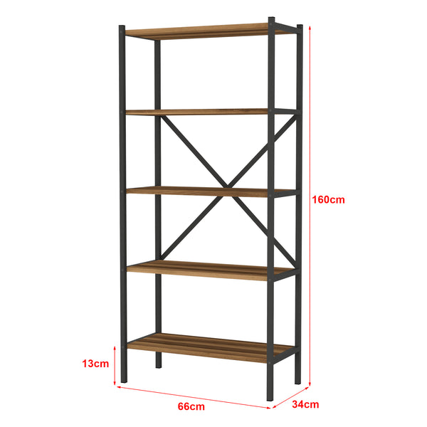 Raft de sine statator Tomelilla 160x66x34cm metal pal antracit nuc [en.casa]