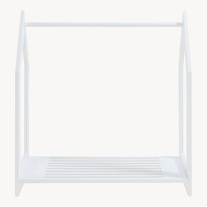 Suport haine copii design casuta Langeskov 78x75x35 cm alb [en.casa]