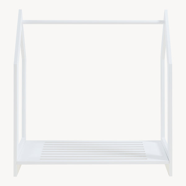 Suport haine copii design casuta Langeskov 78x75x35 cm alb [en.casa]
