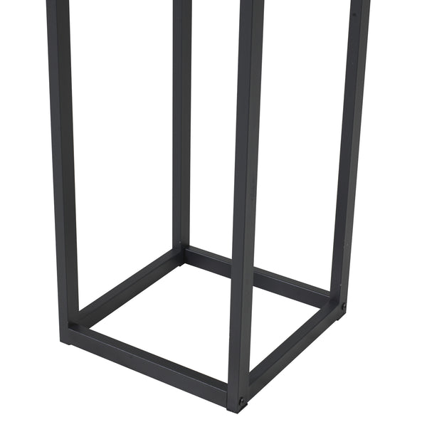 Suport lemne foc Tanum 35x35x120cm otel negru [en.casa]