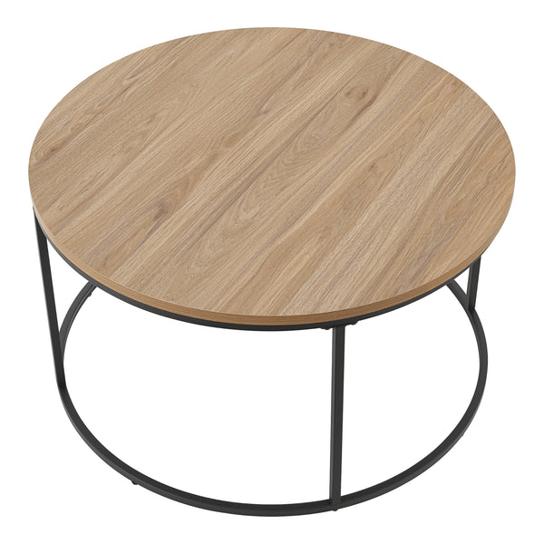 Masă de cafea Kuhmoinen 45xØ80 cm Negru [en.casa]