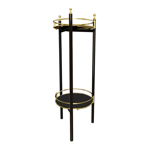 Suport flori Oulainen 79x28x28cm negru auriu [en.casa]
