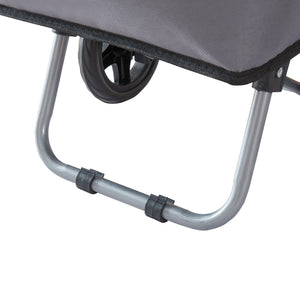 Carucior pliabil cumparaturi Aaby - NEU 95.5x35x29 cm 30 kg gri inchis/negru [en.casa]