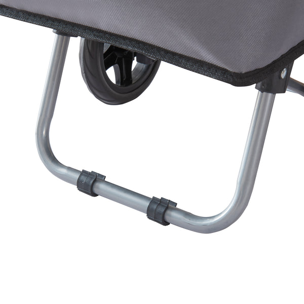 Carucior pliabil cumparaturi Aaby - NEU 95.5x35x29 cm 30 kg gri inchis/negru [en.casa]