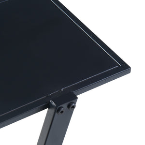 Raft de sine statator Rollag 72x40x25cm negru [en.casa]