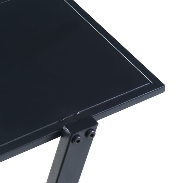 Raft de sine statator Rollag 72x40x25cm negru [en.casa]