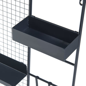 Organizator de perete Westre 70x60x11cm negru [en.casa]