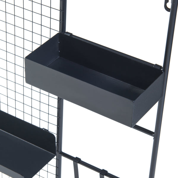 Organizator de perete Westre 70x60x11cm negru [en.casa]