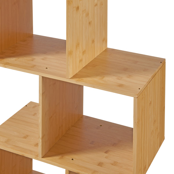 Raft de sine statator Gullspång 130x55x30cm bambus natur [en.casa]