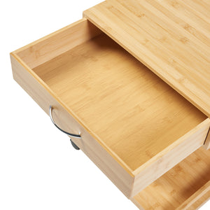 Masuta mobila Jokkmokk 56,5x43x43cm bambus [en.casa]