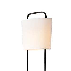 Lampa de podea Meløy 162cm 1xE27 60W metal textil alb negru [lux.pro]