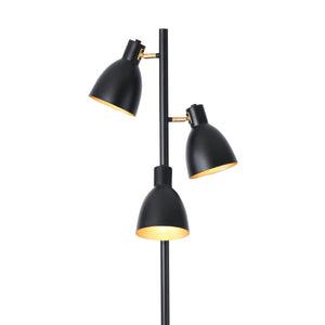 Lampadar Witney 154cm 3xE14 40W negru/auriu [lux.pro]