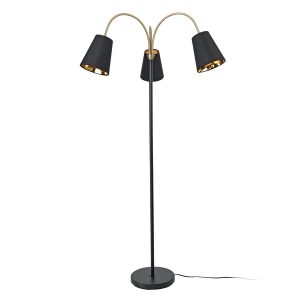 Lampadar Wycombe 154cm negru/auriu [lux.pro]
