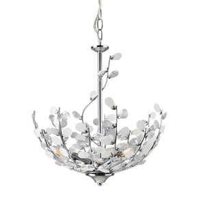 Lustra inaltime reglabila Ampthill 124cm 3x E14 40W metal plastic culoarea cromului [lux.pro]