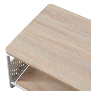 Masuta cafea Dyrøy 100x50x43cm alb stejar gri [en.casa]
