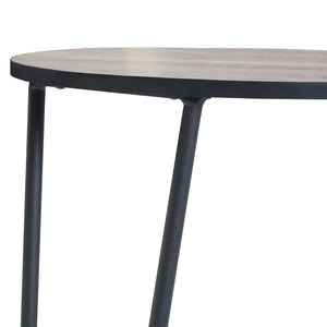Masuta Ylöjärvi 61x44x44cm cu raft negru/efect lemn stejar [en.casa]