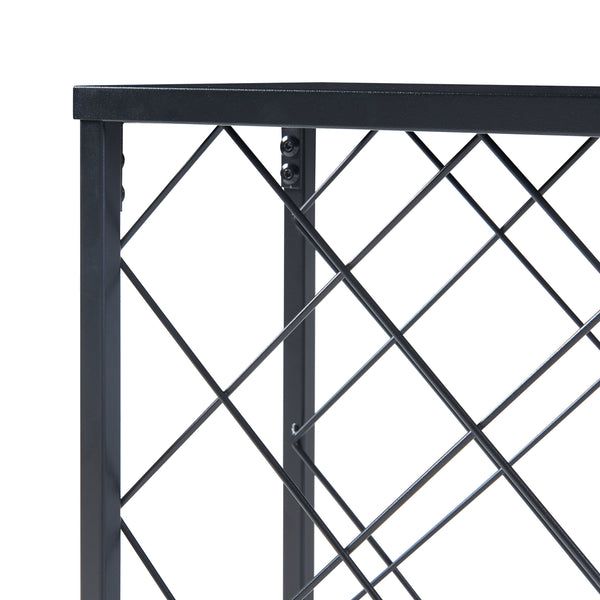 Suport sticle vin Taivassalo 71,5x53x20cm otel negru pentru 25 sticle [en.casa]