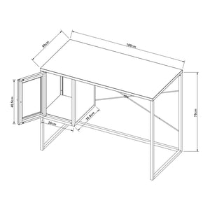 Birou Sund 75x100x50cm otel gri [en.casa]