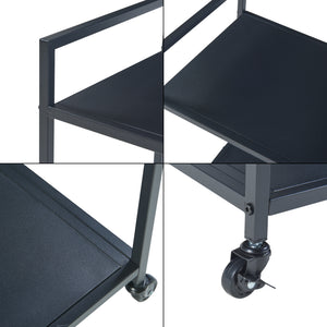 Carucior servire la masa Lesja 68,5x50x36cm metal negru [en.casa]