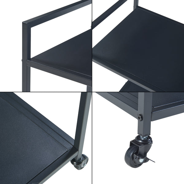 Carucior servire la masa Lesja 68,5x50x36cm metal negru [en.casa]