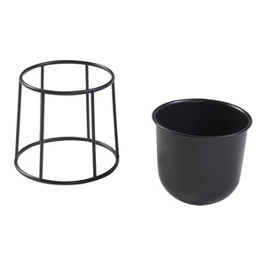 Set 2 buc suport plante marimi diferite Nesseby metal negru [en.casa]
