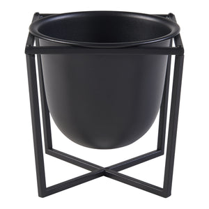 Set 2 buc suport plante masuri diferite Nordmaling metal negru [en.casa]