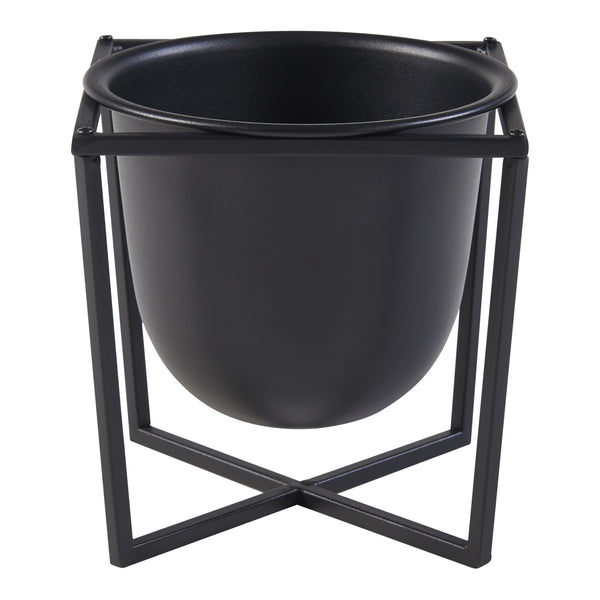 Set 2 buc suport plante masuri diferite Nordmaling metal negru [en.casa]