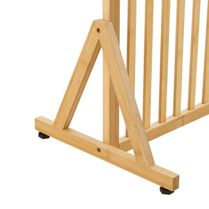 Perete despartitor Fron 197x75,5x 40cm bambus natur [en.casa]
