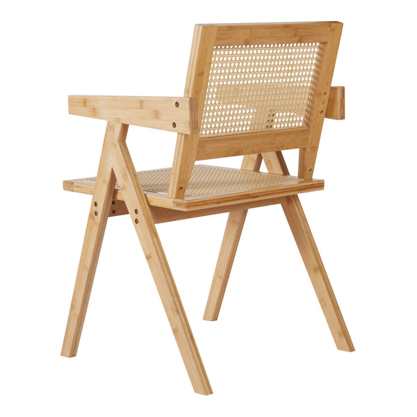 Scaun bucatarie Asikkala 79x50x50cm 120kg bambus plastic natur [en.casa]