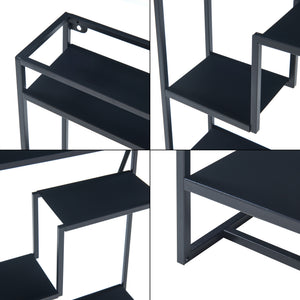 Raft perete Uurainen 60x40x13cm otel negru [en.casa]