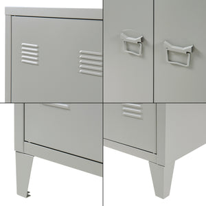 Dulap metalic Oripaa 110x75x33cm gri inchis [en.casa]