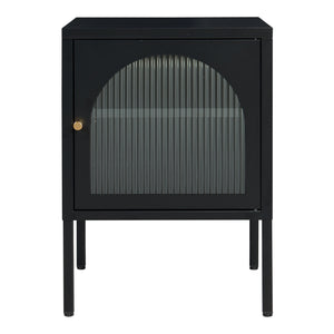 Noptiera Karlskrona 60x42,5x40cm negru mat [en.casa]