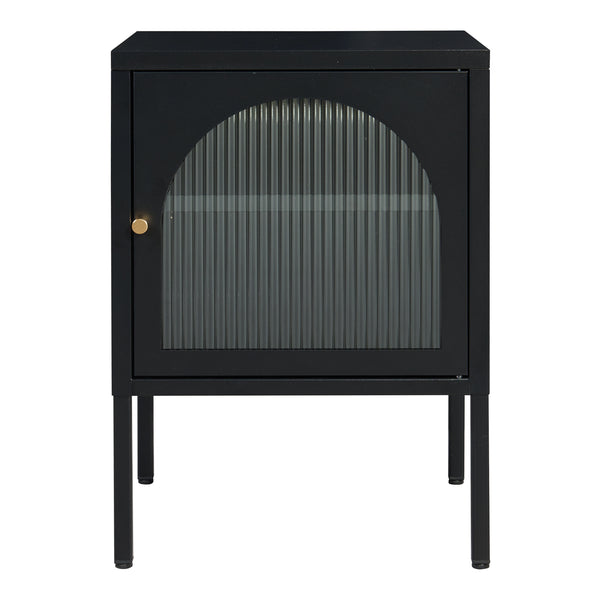 Noptiera Karlskrona 60x42,5x40cm negru mat [en.casa]