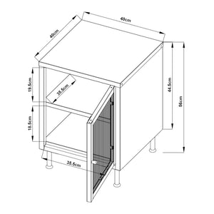 Dulap metalic Lindau 56x40x40 cm crem deschis [en.casa]