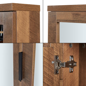 Dulap baie cu 2 usi cu oglinzi Namsskogan 50x60x15cm PAL efect lemn nuc [en.casa]