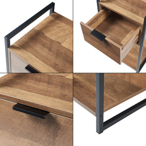 Noptiera Namsskogan 62x33x32cm PAL efect lemn nuc [en.casa]