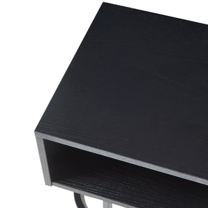 Raft perete Gauldal 56,5x30x31,5cm pal negru [en.casa]