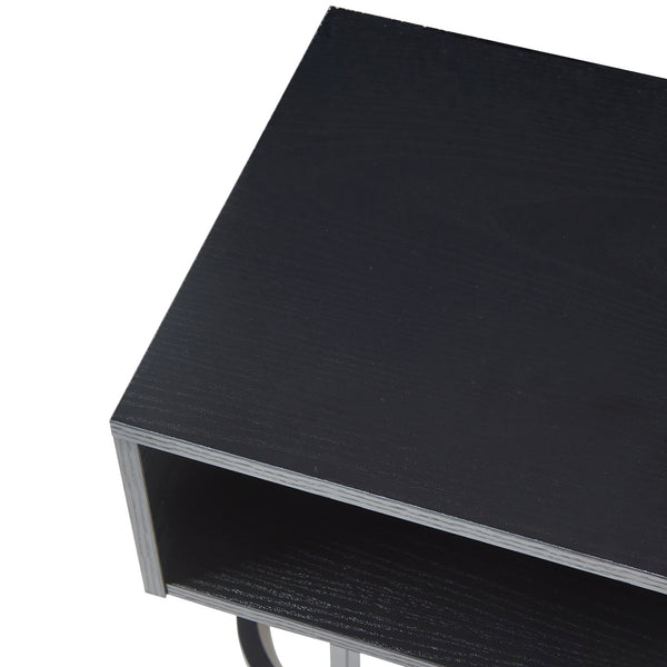Raft perete Gauldal 56,5x30x31,5cm pal negru [en.casa]