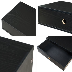 Raft perete Stor 65x30x15 cm PAL negru [en.casa]