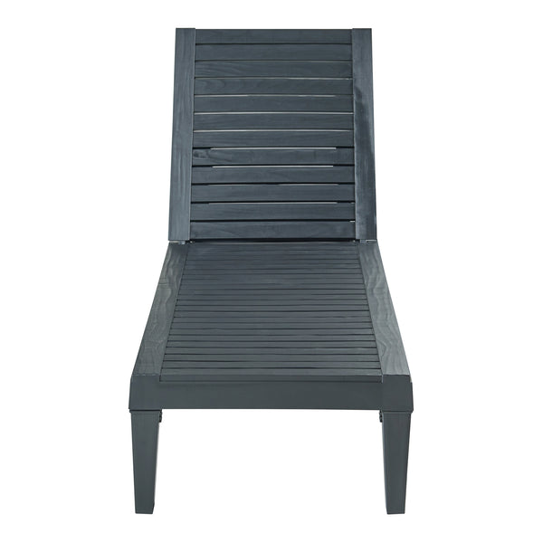 Sezlong Ateleta 172x58x73,5cm plastic negru reglabil in 5 trepte [casa.pro]