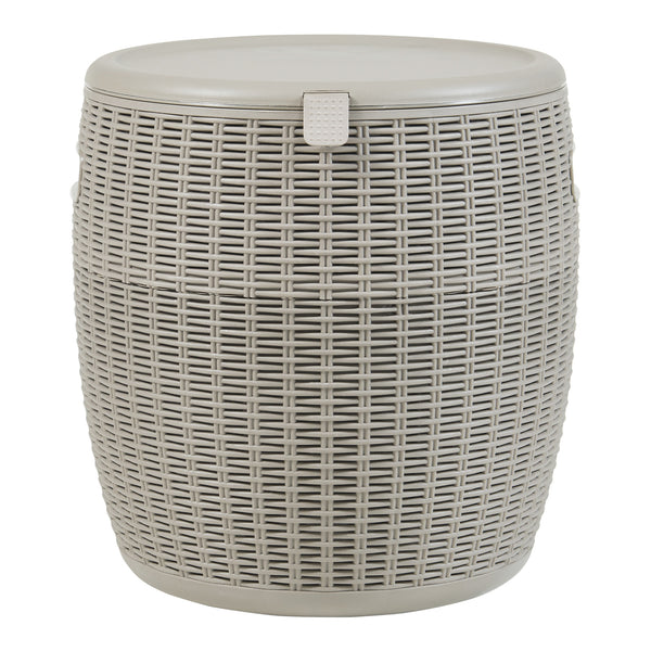 Taburet cooler Avetrana 44xØ40 cm Maro deschis [casa.pro]