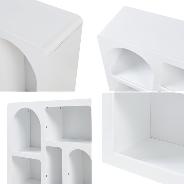 Comoda Vågå 110x30x70cm MDF alb [en.casa]
