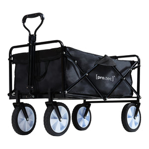 Carucior gradina pliabil Stenlille 84x55cm 80kg otel negru [pro.tec]