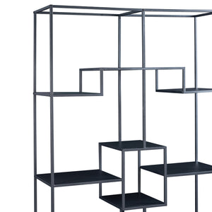 Raft de sine statator Råde 180x100x35cm metal negru [en.casa]